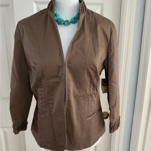Coldwater Creek Beaded Blazer Size 6 NWT